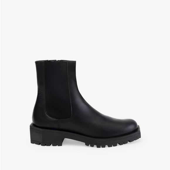Marcella NYC Carnegie Black Leather Boots Size 40/10 - Picture 1 of 13